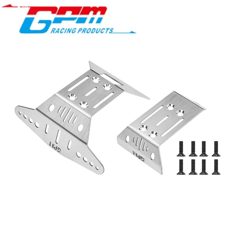 GPM MQM331FR STAINLESS STEEL FRONT AND REAR CHASSIS SKID THICK 1MM FOR ARRMA 1/16 QUAKE GROM / GORGON GROM RC Upgrade
