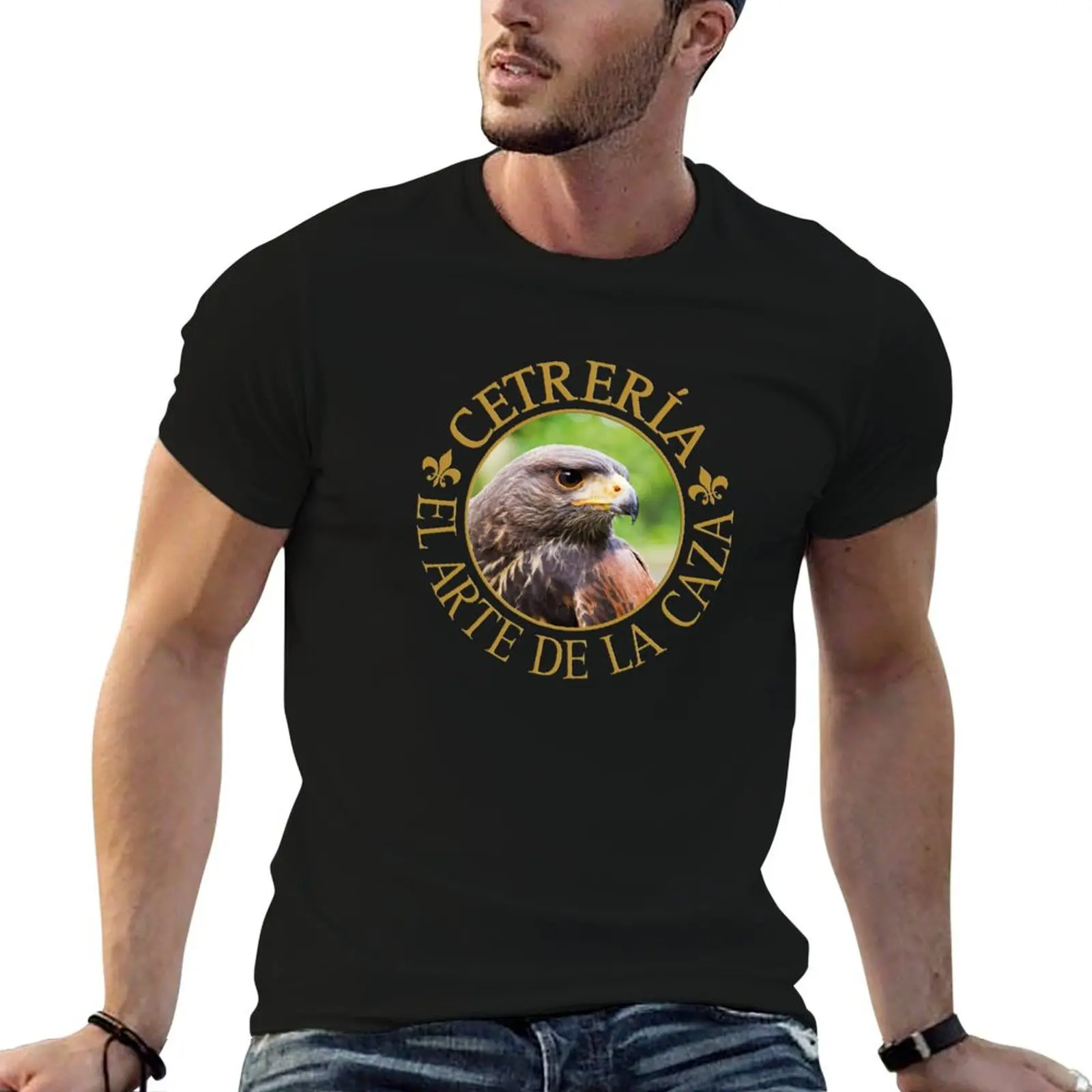 

| of man art T-Shirt Harris Falconry plain t summer shirt man Hawk hunting shirt t