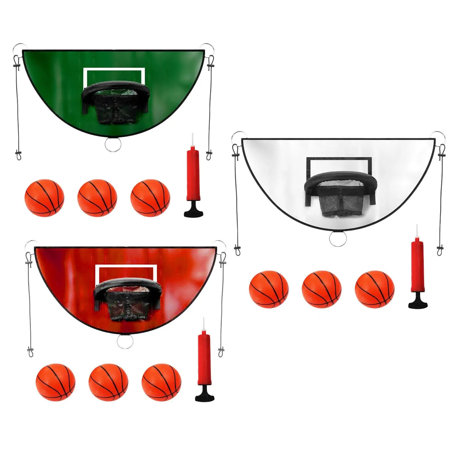 

Mini Trampoline Basketball Hoop with Connection Ropes Trampoline Accessories