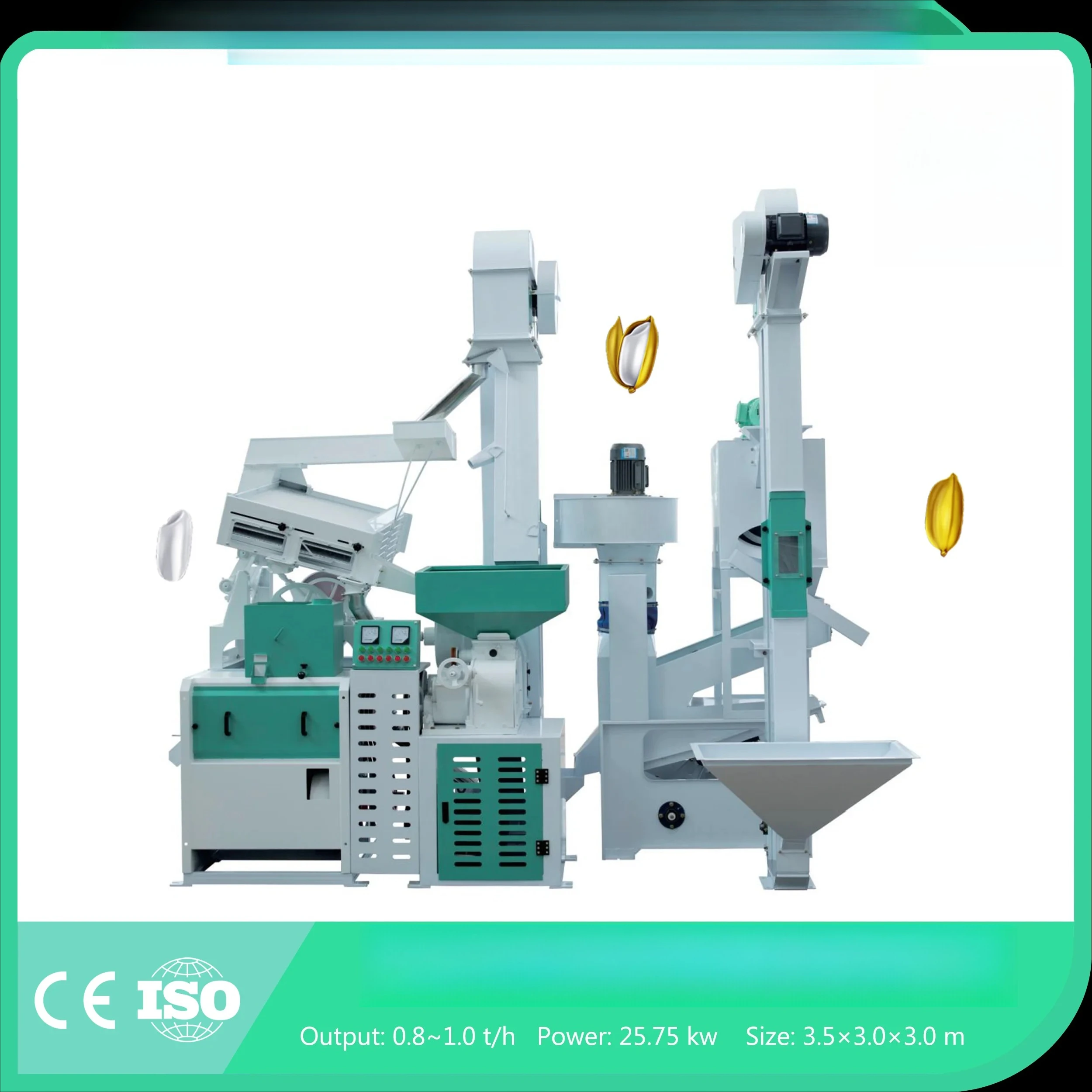 Combined Combine Rice Mill Small Rice Milling Equipment Machine Machinery 15 Tons Per Day 20 Ton/day 25 TPD 30 T/D