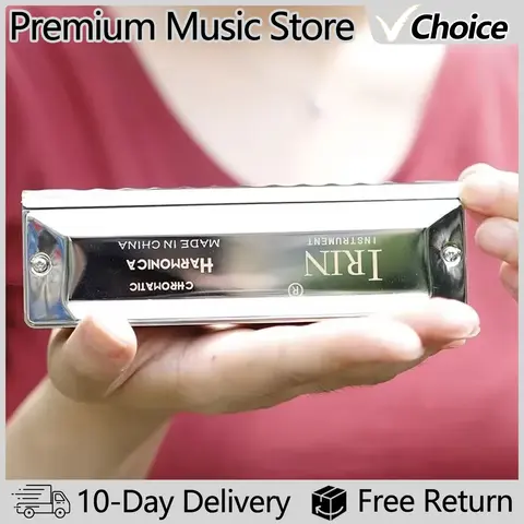 IRIN Chromatic Harmonica 16-Hole 64-Note/12-Hole 48-Note Semitones Mouth Organ Professional Harmonica Woodwind Instrument