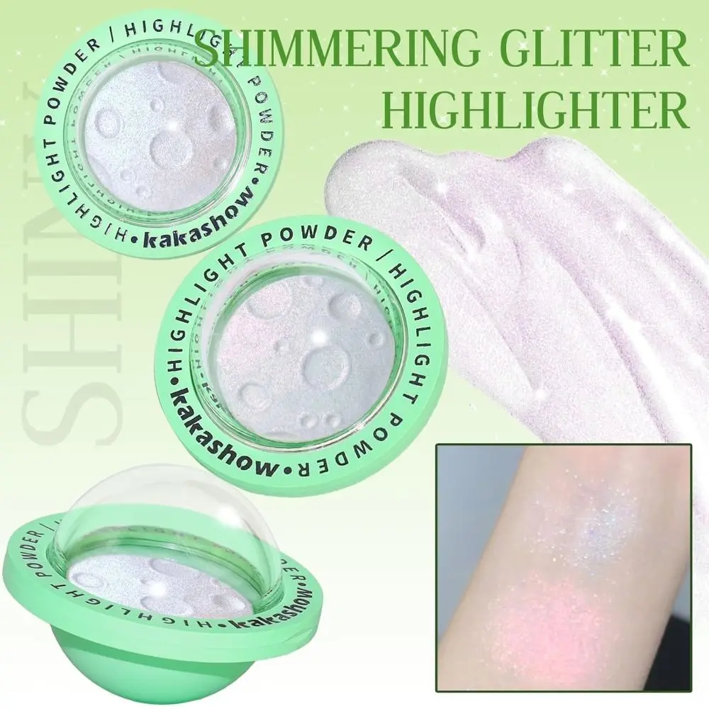 Face Shimmer Highlighter Palette Blush Makeup Multicolor Color Shifting Eyeshadow Rainbow Color Glitter Holographic