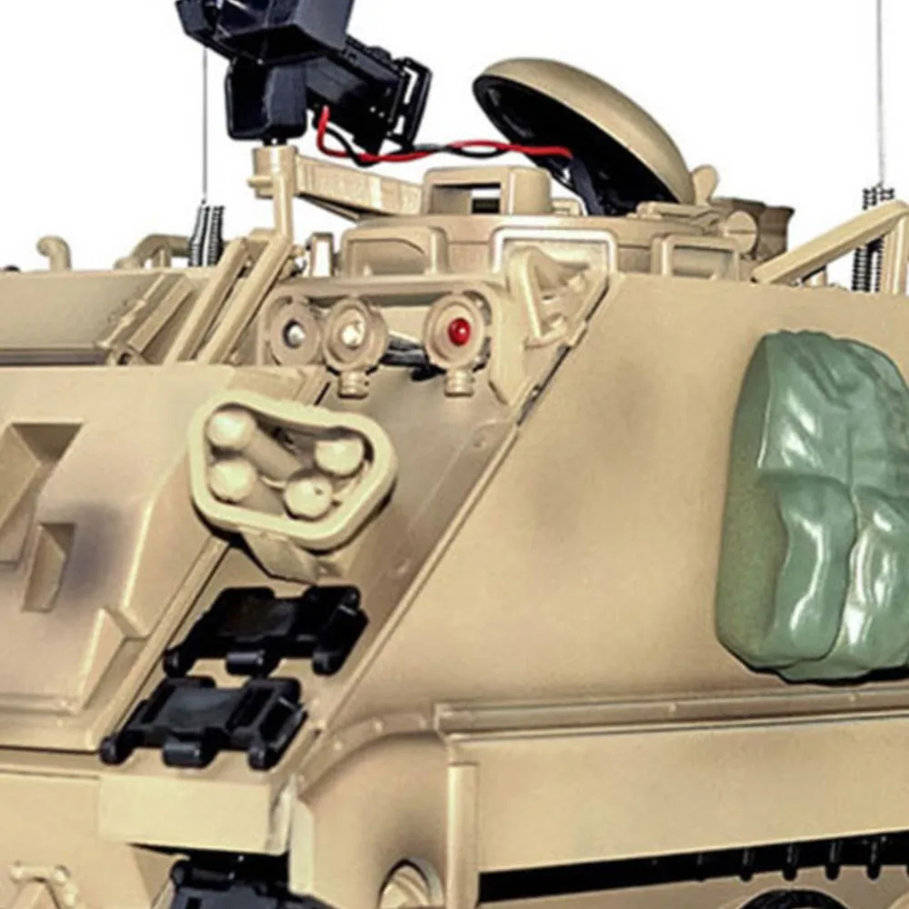 1/16 Tongde RC tanque militar M2412-C M113A2 APC torreta rotación 360 grados luz LED infrarroja sonido remoto Panzer juguete eléctrico