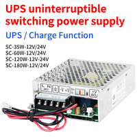 UPS/Charge Function Switching Power Supply 35W 60W 120W 180W 13.8V 12V 24V Monitor 110/220v AC/DC Battery Charger SC-60-120-12