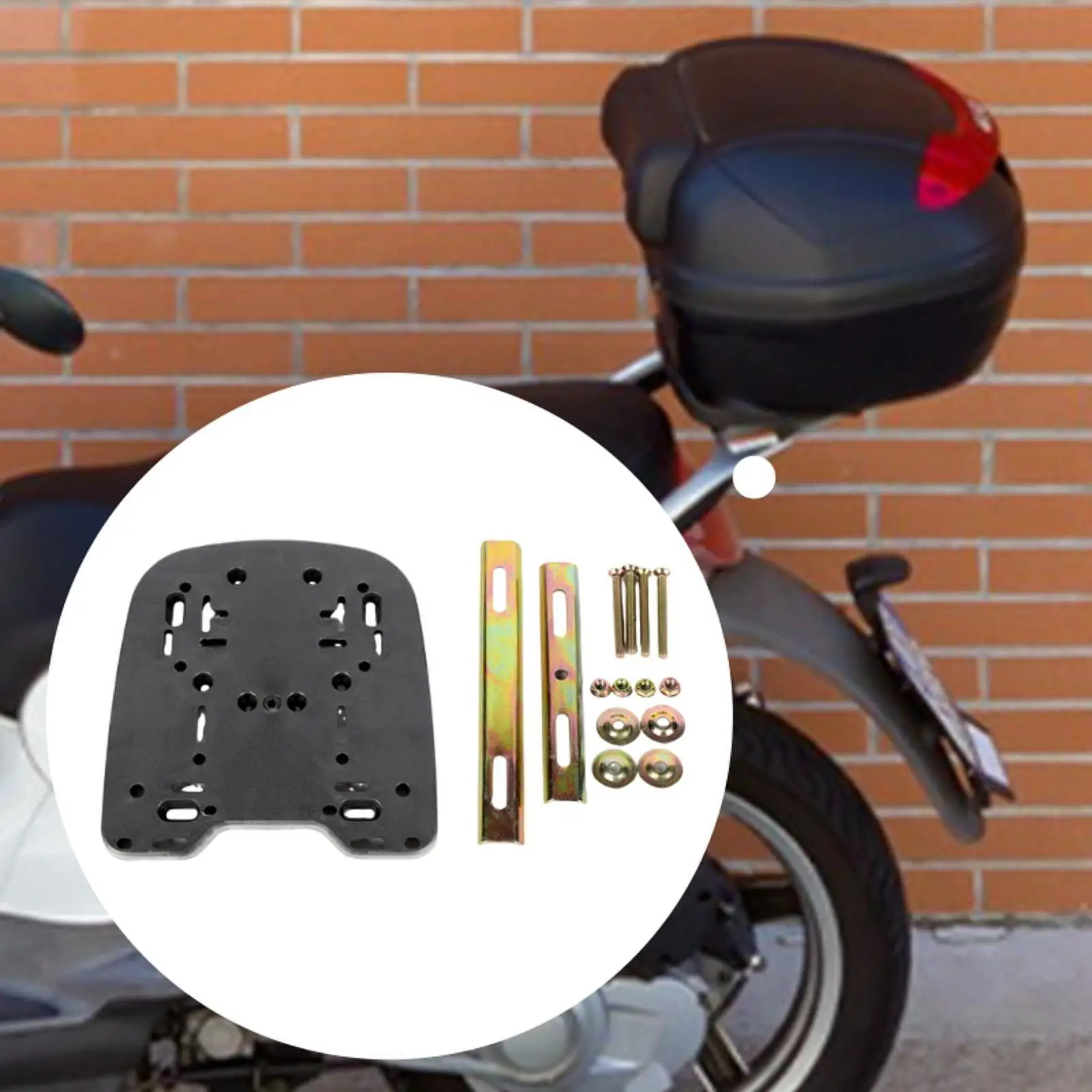 Motorcycle Top Box Base Plate Motorcycle Rear Rack Universal Storage Box Baseplate Tail Case Accessory for Motorbike