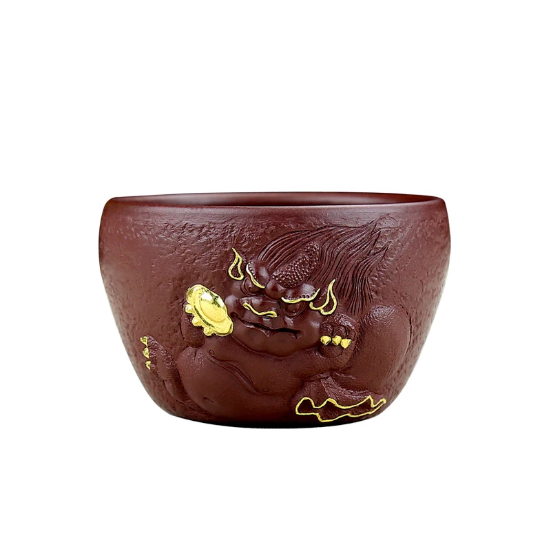 Xiyin Tao Fu Yixing Purple Sand Tea Tasting Cup Chen Hongjun Manual Painting Golden Master Cup Golden Toad Personal Cup Tea Bowl