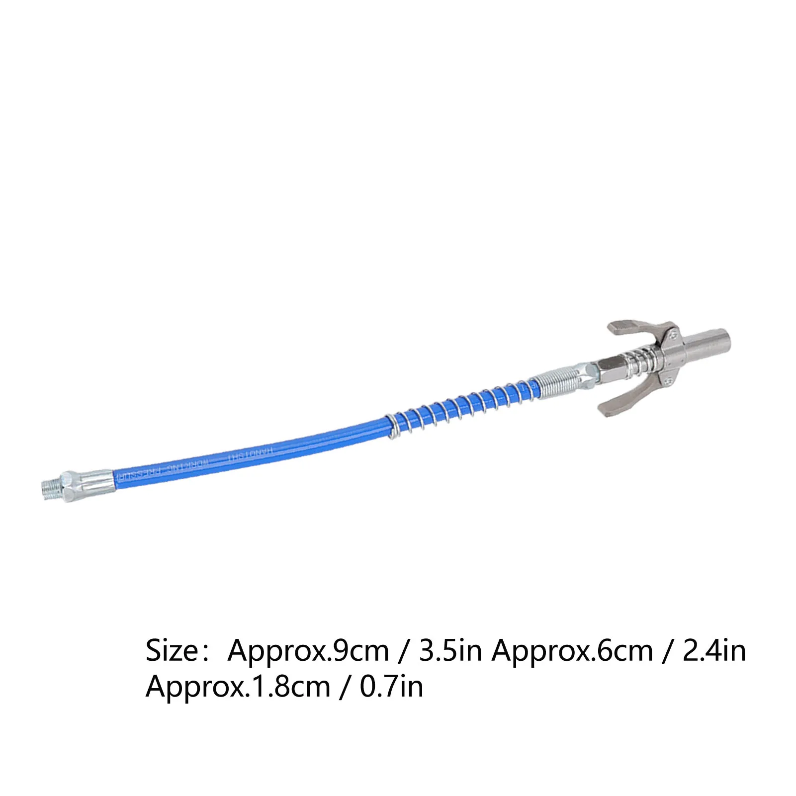 Alat lemak Coupler elektrik Manual, mulut pipa minyak tekanan tinggi, penguncian ganda, nosel gemuk dengan selang 30.5cm, benang laki-laki