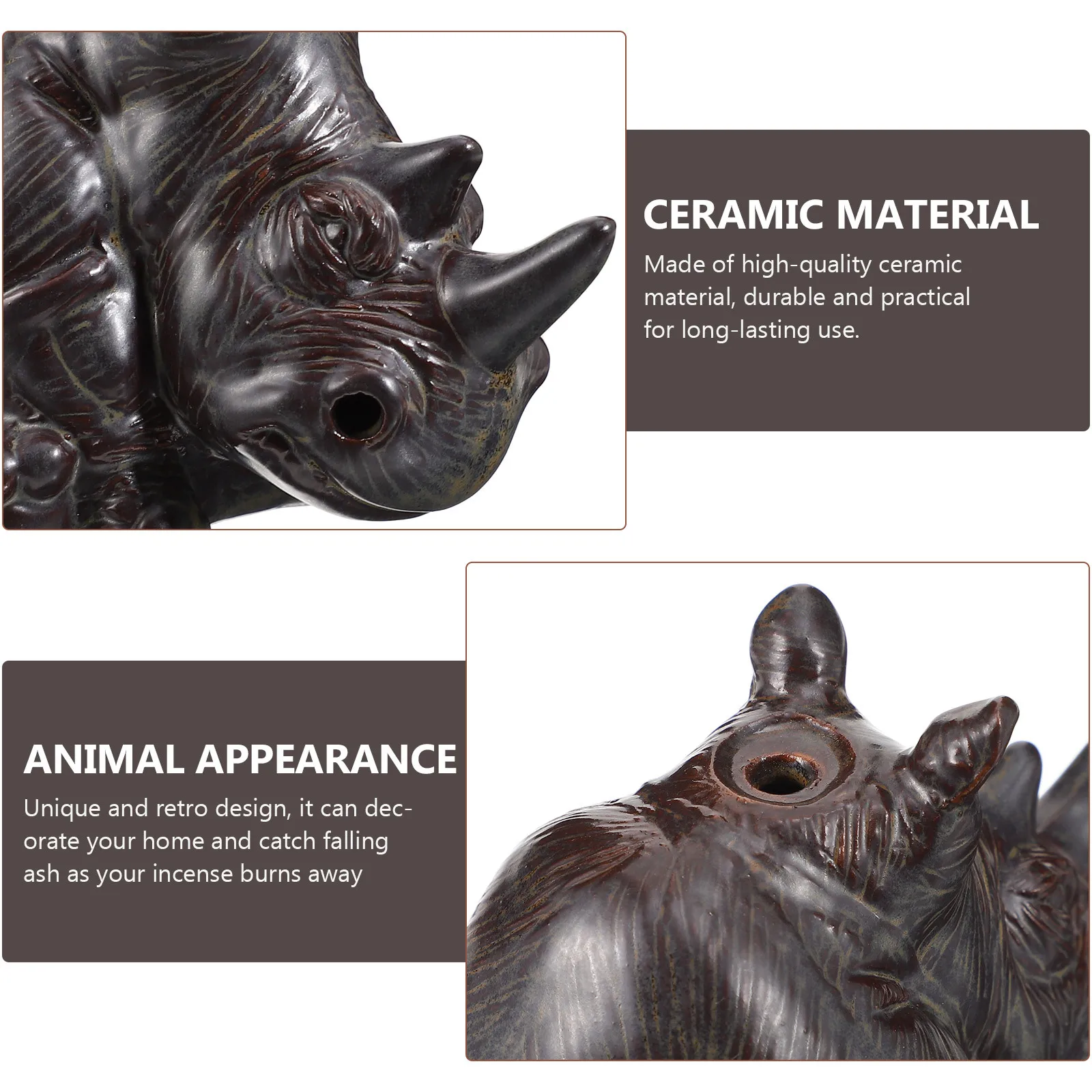 

1Pcs Tea Pet Decoration Ceramic Incense Burner Handcrafted Animal Shape Burner for Relaxation Sleep Aid Home Office Sauna