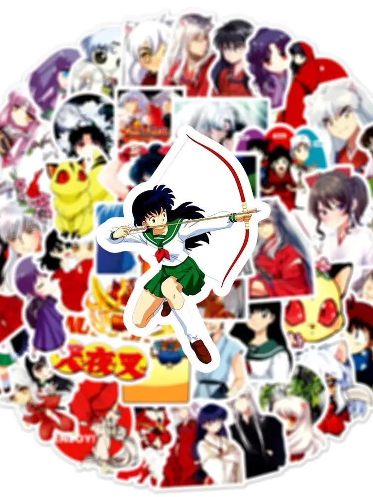 AliExpress NONE 50Pcs Funny Anime Stickers Inuyasha Cartoon Decals Kikyō Graffiti DIY Suitcase Laptop Guitar Car Bike Skateboard Sticker
