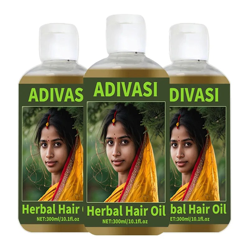 Ayurvedic Hair Growth Oil India Adivasi Herbal Hair Growth Oils Anti Hair Loss Fast Regrowth Thicken Serum view 6