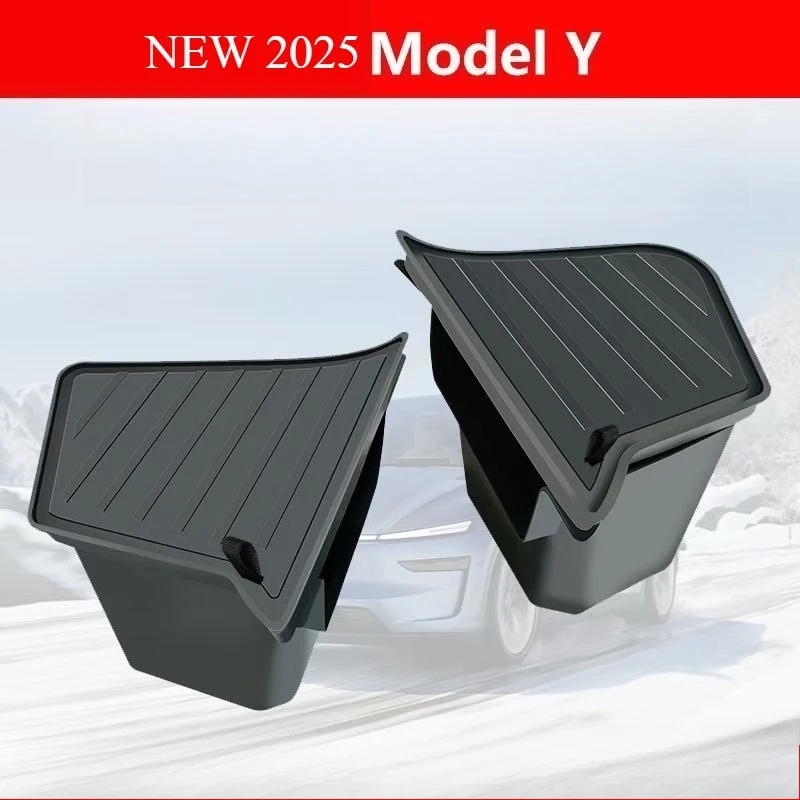 

Для Tesla New Model Y 2025 Launch Juniper, задний багажник, боковой ящик для хранения с флокированными или крышками из ТПЭ, крышками и шнурком