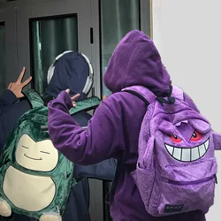 포켓몬 Gengar Peluche 봉제 배낭, 귀여운 Gengar 봉제 가방, Gengar Jigglypuff Snorlax 배낭 코스프레 책가방, 크리스마스 선물