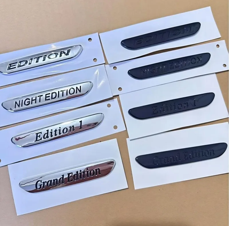 

1X EDITION 1 Night Edition Grand Edition C300 C200L GLA CLA Chrome Silver black Badge Car Styling stickers Emblem