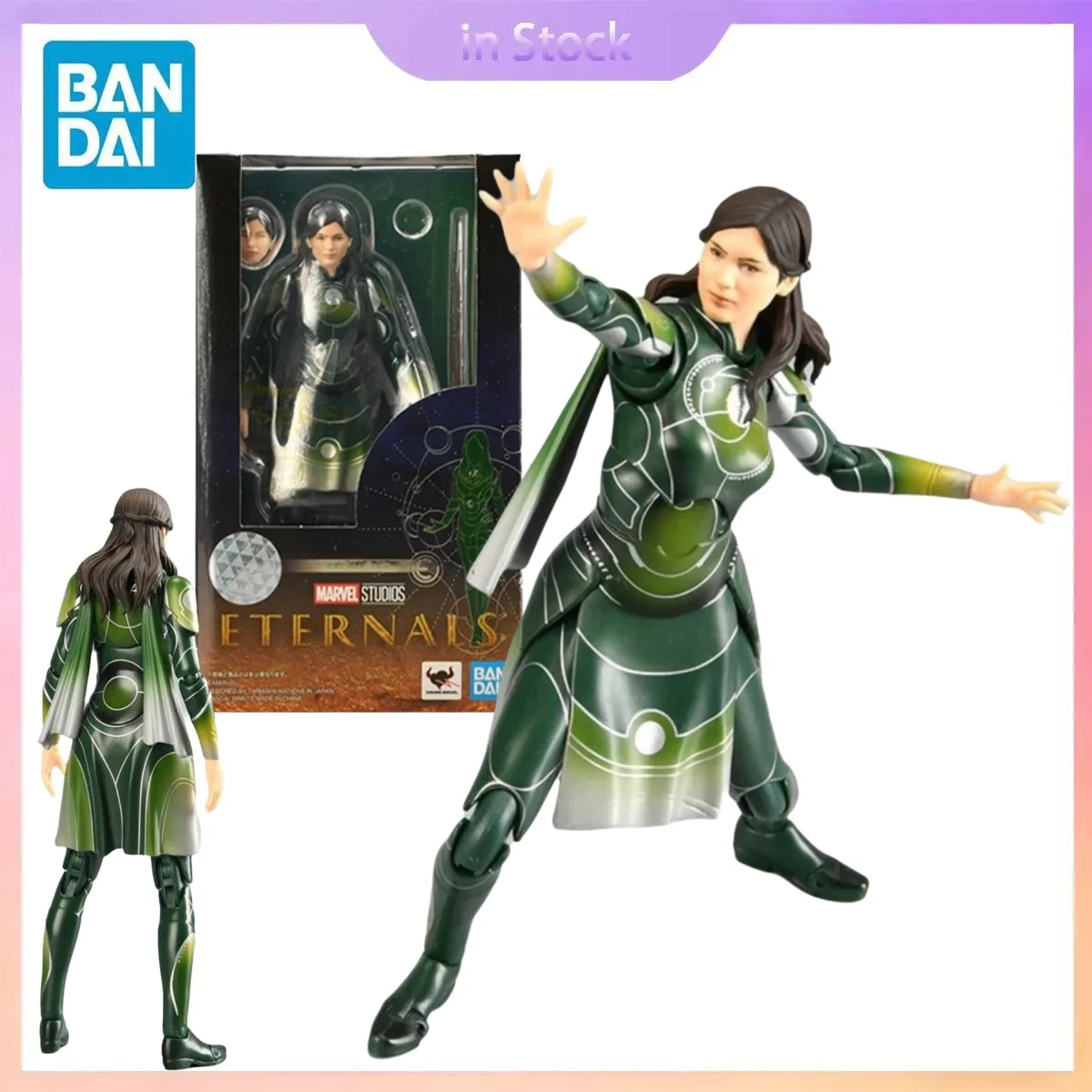 Original Bandai genuino en Stock S.H.Figuarts Sersi Eternals colección de Anime modelo de figura de acción Kits juguetes regalo para niño niña