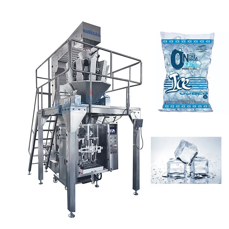 Hot-Selling Automatic Vertical Weigher Tube Ice Packing Machine Ice Cube Packing Filling Machine