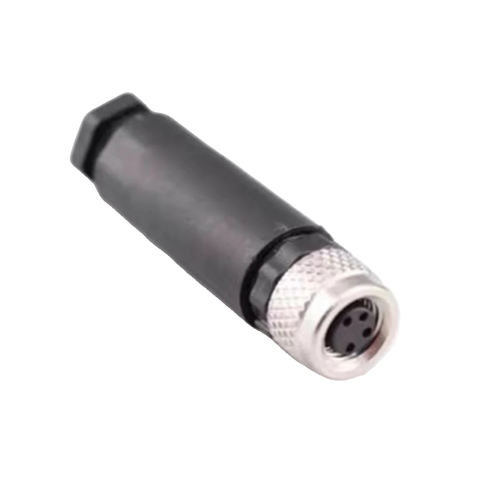 Field Wireable Connector M8 Waterproof Connector PA6 Shell Material Plug-and-Play Straight Head Threaded Locking