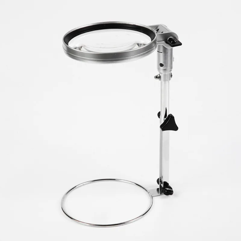 Lowest Price Folding Adjustable Arm Clip-on Desk Table Magnifying Glass Lamp Illuminated Magnifer With LED Light Acrylic Lens