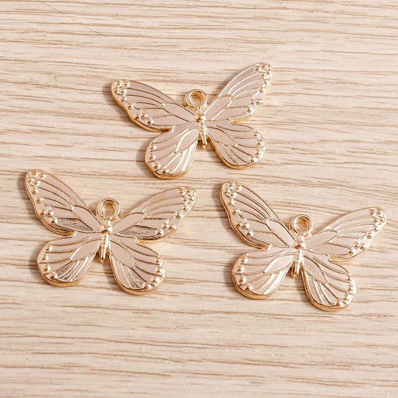 10pcs 30x19mm Cute Alloy Animal Butterfly Charms Pendants for Jewelry Making Necklaces Earrings Bracelets DIY Crafts Supplies