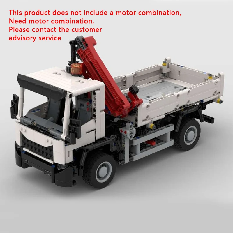 City Car Model MOC Building Bricks Heavy Truck With Crane Deformation Modular Technology Children Holiday Gifts Assemble Toys