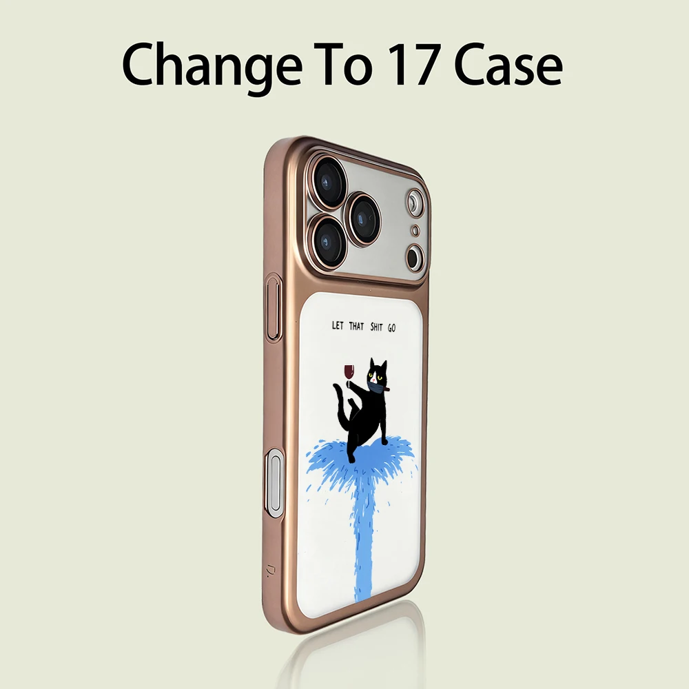 Lustige Schwarze Katze INS Niedliche Hülle für iPhone 13 15 Pro Max Hüllen iPhone 17 12 ProMax 11 14 16 17 Plus 17 Air Mattierte Beschichtung Hülle – Detail 13