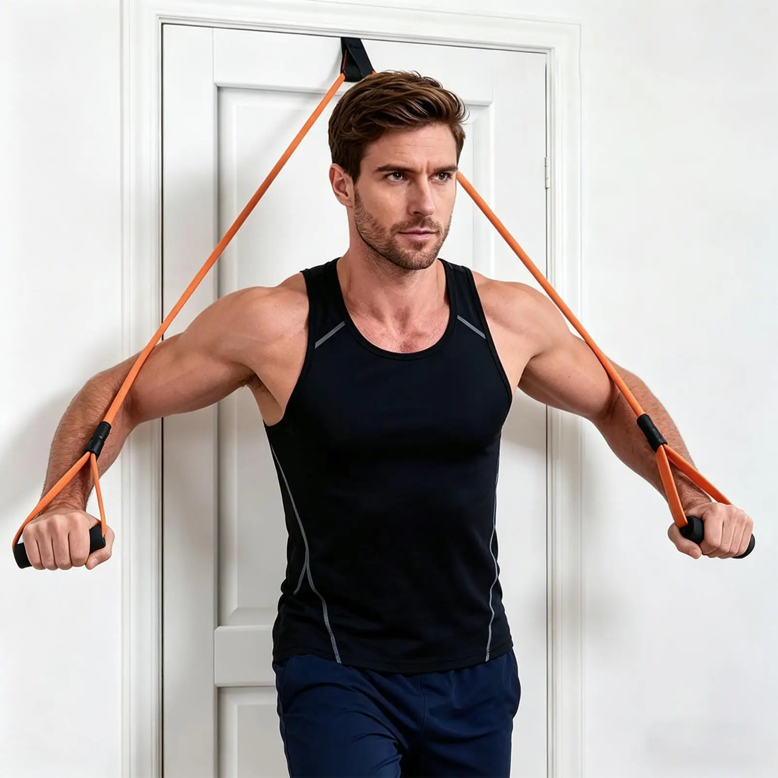 Home Workout Door Mount Full Body Exercise Attachment Heavy Duty Indoor Exercise Bands Door Mount For Men Women Teens