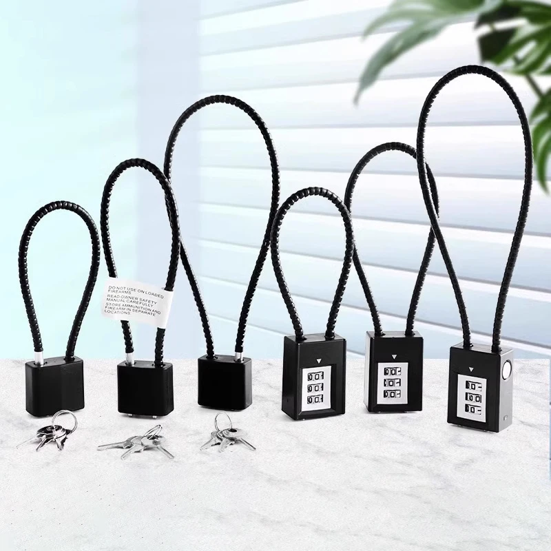 20/28/38CMPortable Padlock Rustproof Waterproof Password Lock Secure Suitcase Padlock for Travel Vacation Basket with three keys