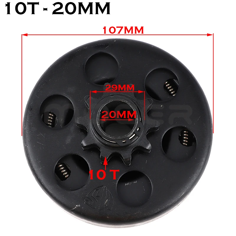 19Mm 20Mm 10 T Centrifugaal Automatische Koppeling 3/4 "10 Tand 420 Ketting Voor Go Kart Fun Atv karting Minibike Motor Onderdelen