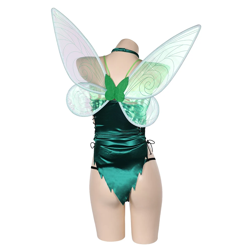 Women Pan Cosplay Tinker Bell Christmas Cosplay Costume Fantasia Roleplay Vest Wings Outfits Halloween Carnival Party Suit