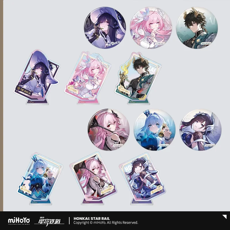 

Официальный мерч Sunsyea Honkai Star Rail: Оригинальный акриловый значок-подставка серии XJLX от miHoYo (Файнон, Анакса, Сирена, Дан Хэн)