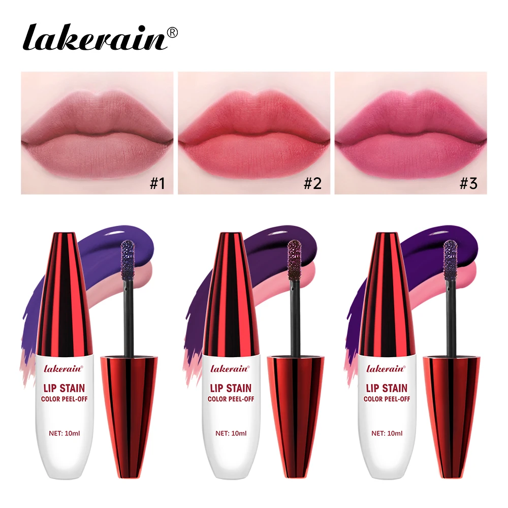 Peel Off Pink Lip Gloss Long-lasting Waterproof Pink Lip Gloss Matte Non-stick Cup Transfer Resistant Tear Off Natural Lip Tint