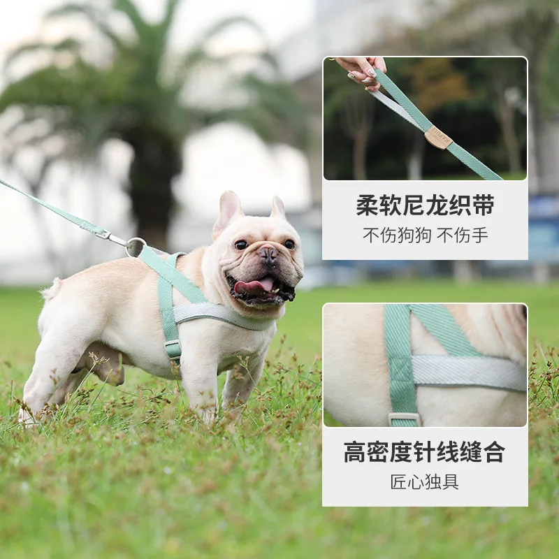 Dog leash, pet vest style chest strap, medium and large size dog fighting, golden fur, dog walking rope product manufacturer