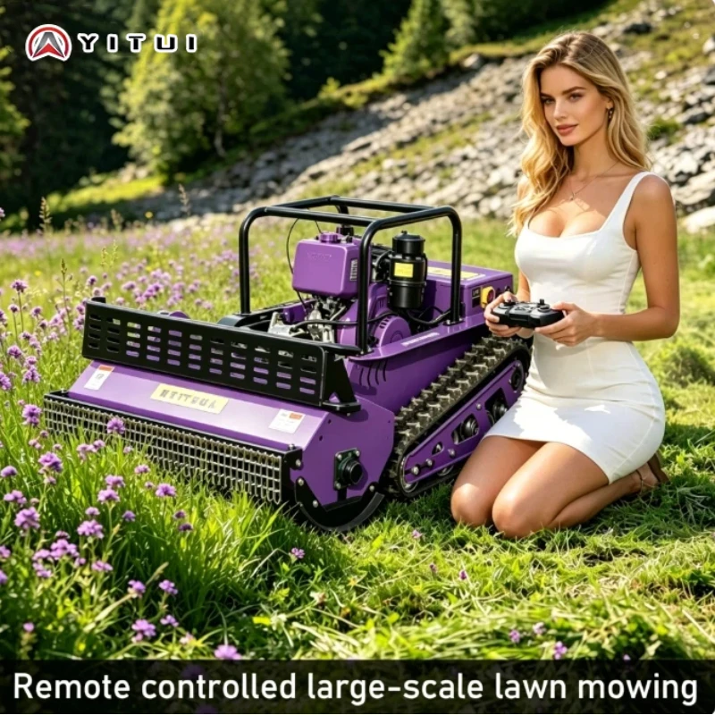 

Customized Slope Climbing Diesel Lawn Mower Remote Control Low Gravity Stable Structure CE EPA Certified Heavy Duty Grass Cutter