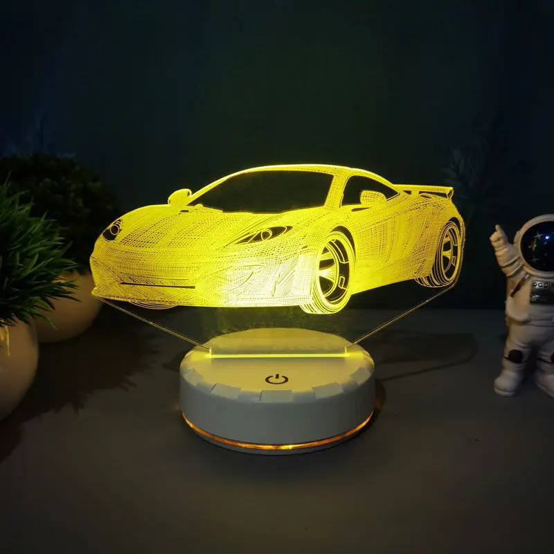 Cool Supra Car Anime 3d Led Nightlights Truck Lamp Colorful Changing Night Lights Table Lamp Home Decoration Birthday Gifts