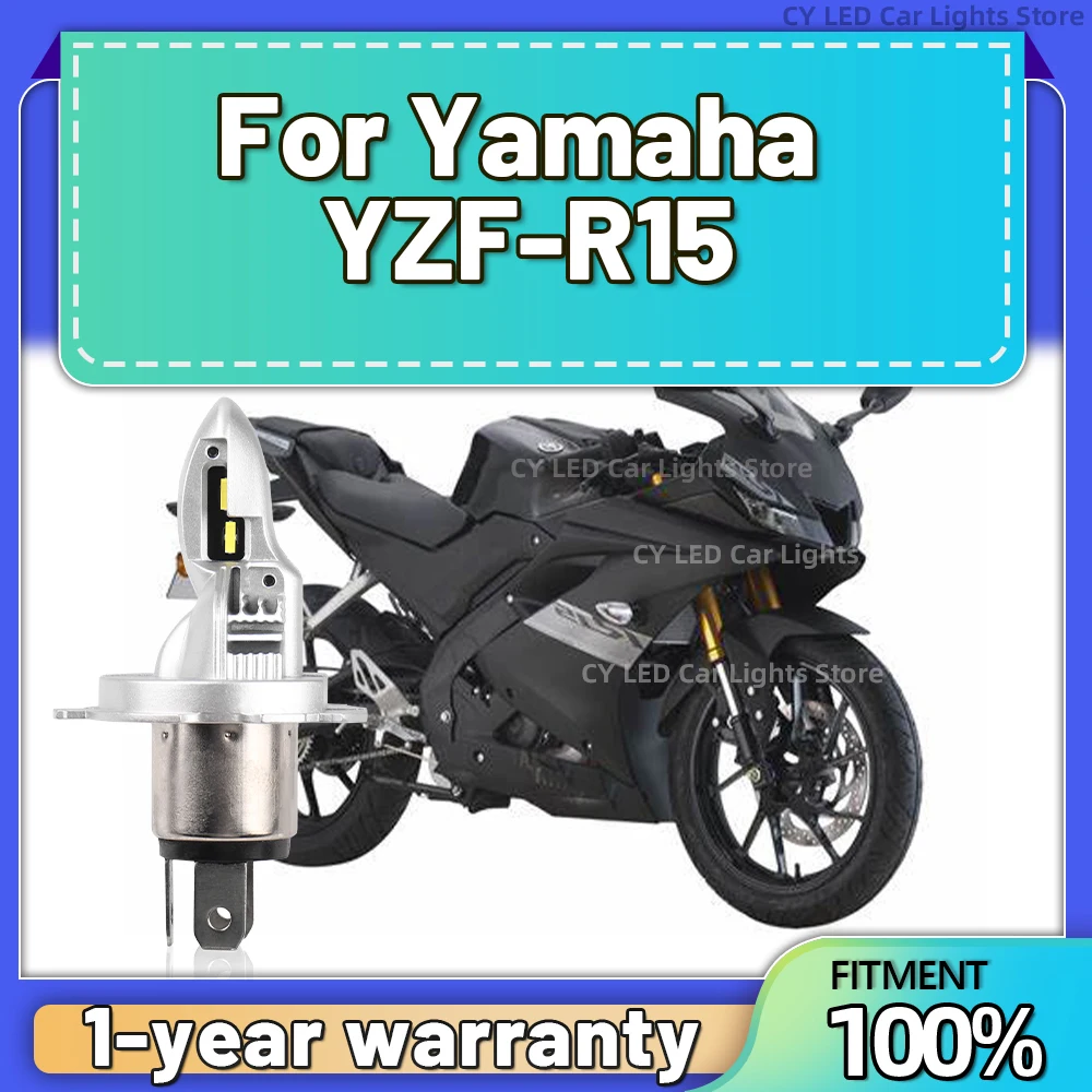 1pcs 12V High Quality H4 150W LED Motorcycle Headlight Bulb 1500LM 6000K Plug-N-Play Fanless Motorbike For Yamaha YZF-R15