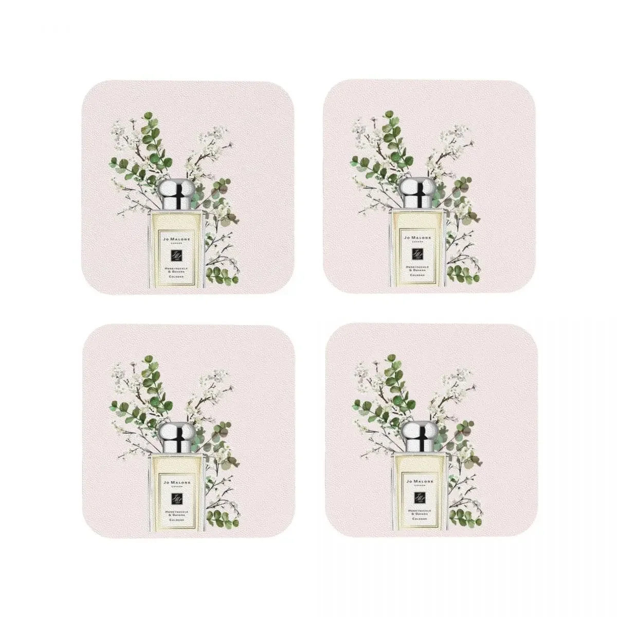 Jo Malon Coasters Kitchen Placemats Waterproof Insulation Cup Coffee Mats For Decor Home Tableware Pads Set of 4