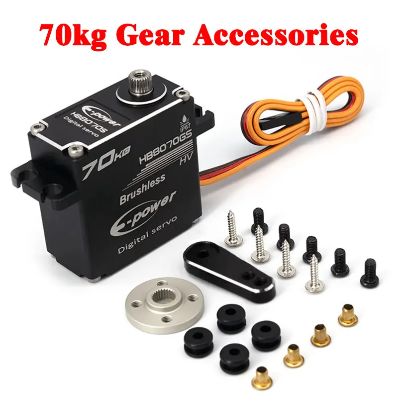 

E-Power Metal Gear HV Servo 70kg Gear Accessories 180/270 Waterproof Brushless Full Aluminum Case Parts For 1/10 Crawler Car