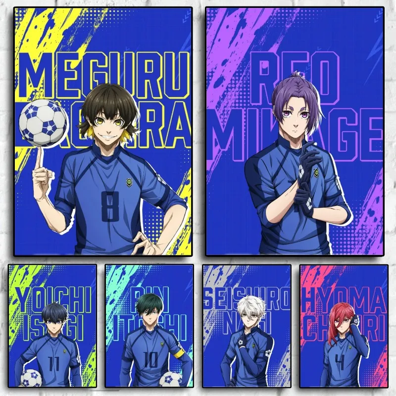 Póster del Anime Blue Lock, Ideal para Decorar Paredes de Sala de Estar y Dormitorio, También como Regalo y Artículo Coleccionable de Anime
