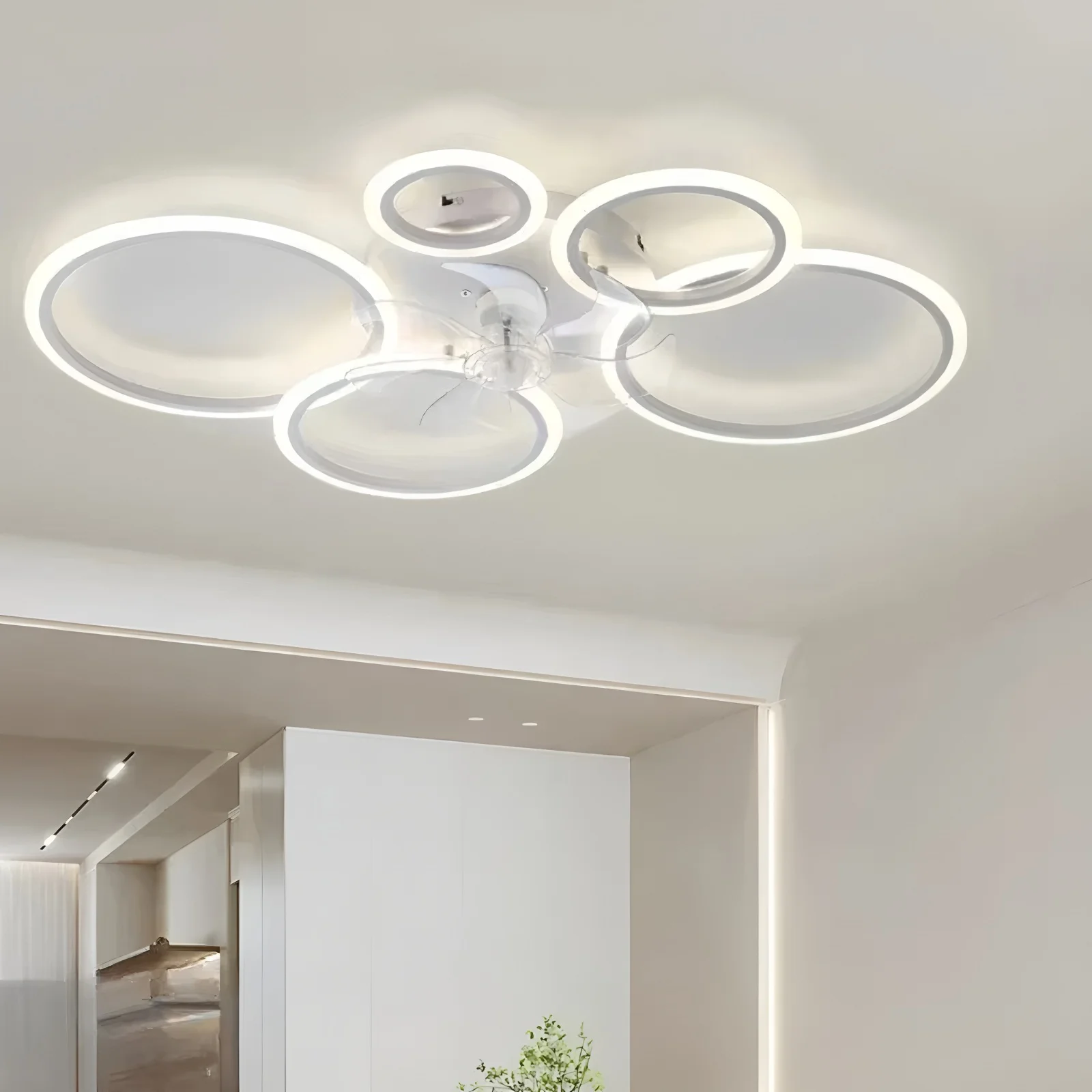 IRALAN Ceiling Lamp Fan New Smart Home Decor Items Noiseless Electric Fan with Remote Control Living Room Lobby Fans for Home