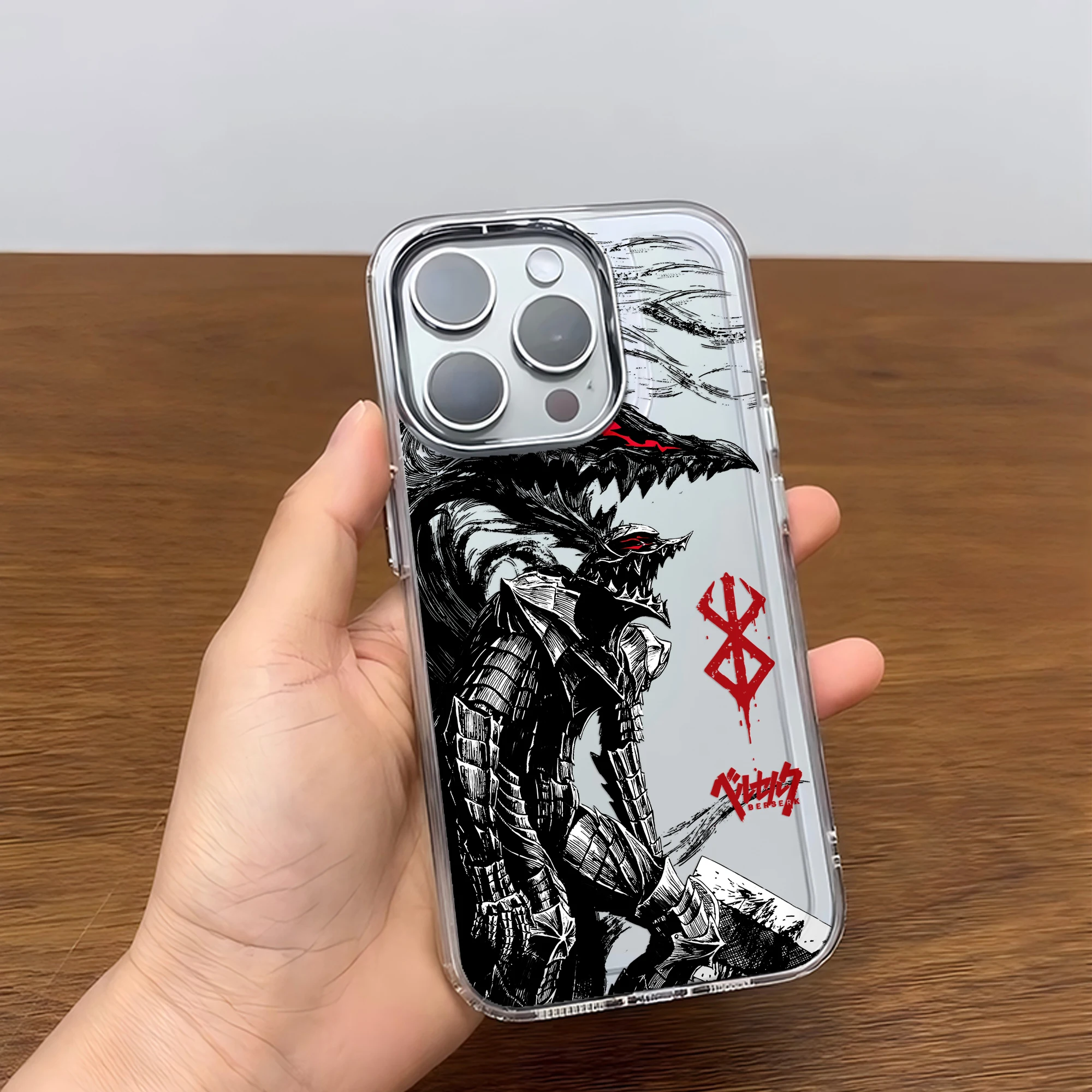 Neue japanische Hot Blood Anime Berserk Guts Handyhülle für iPhone 17 16e 16 15 14 13 12 11 Mini Pro Max X XR XSMAX 8 Air Plus Cover
