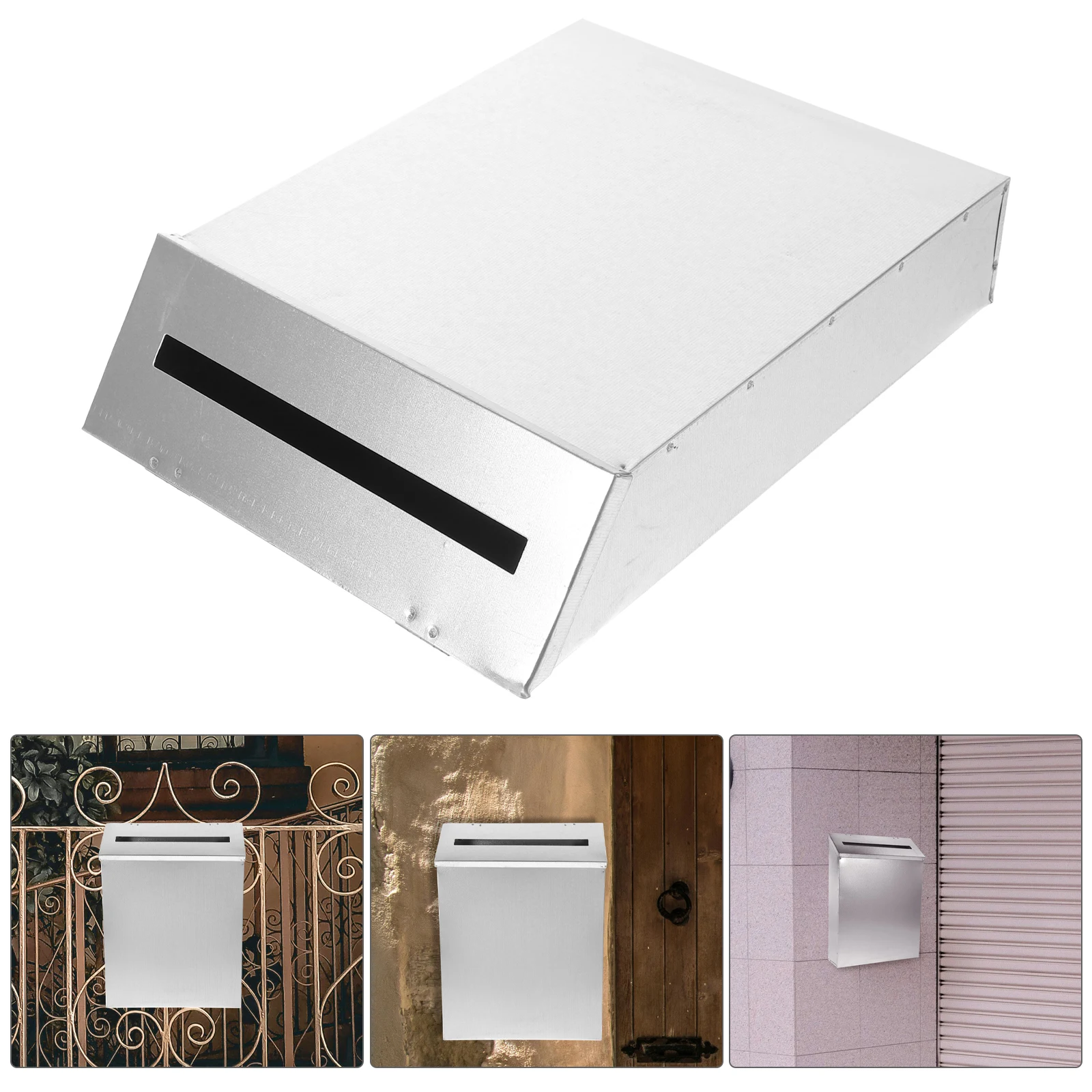 

Iron Suggestion Box Large Mailbox Wall Mount Outdoor Mailboxes for Houses Retro Residential
