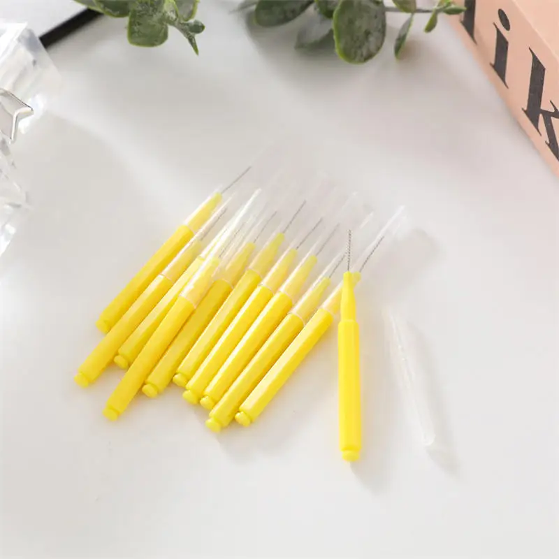 50pcsInterdental Brushes Dental Brush Between Teeth For Dental Orthodontic Clean Between Teeth Cleaning Tools Soft Micro Brushes