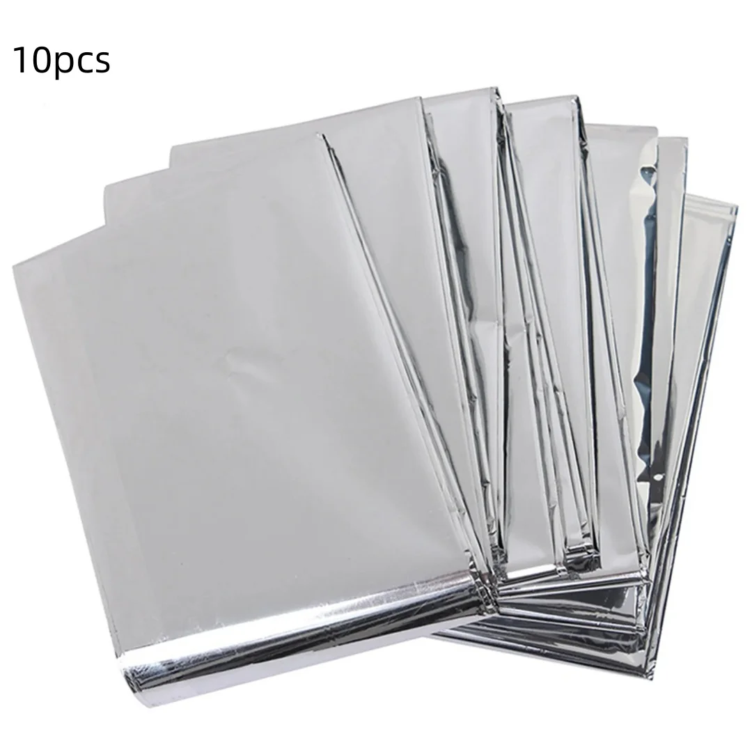 5-30 шт., наружное аварийное одеяло золотого и серебряного цвета, водонепроницаемое спасательное занавеска для оказания первой помощи, термоодеяло в стиле милитари 130X210 см