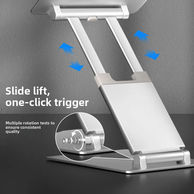 Desktop aluminum alloy laptop stand - elevated, airflow base, foldable, adjustable height computer stand