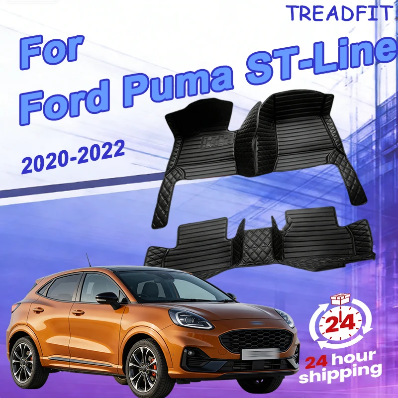 Car Mats Floor For Ford Puma ST-Line V Crossover 2020 2021 2022 Waterproof Set Car Floor Mats Alfombrillas Coche Car Accessories