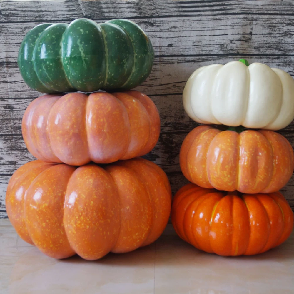 

2022 BIG Simulation Vegetables Pumpkin Model Artificial Fruit Hotel Home Decoration Teaching Props Halloween Party Decorations