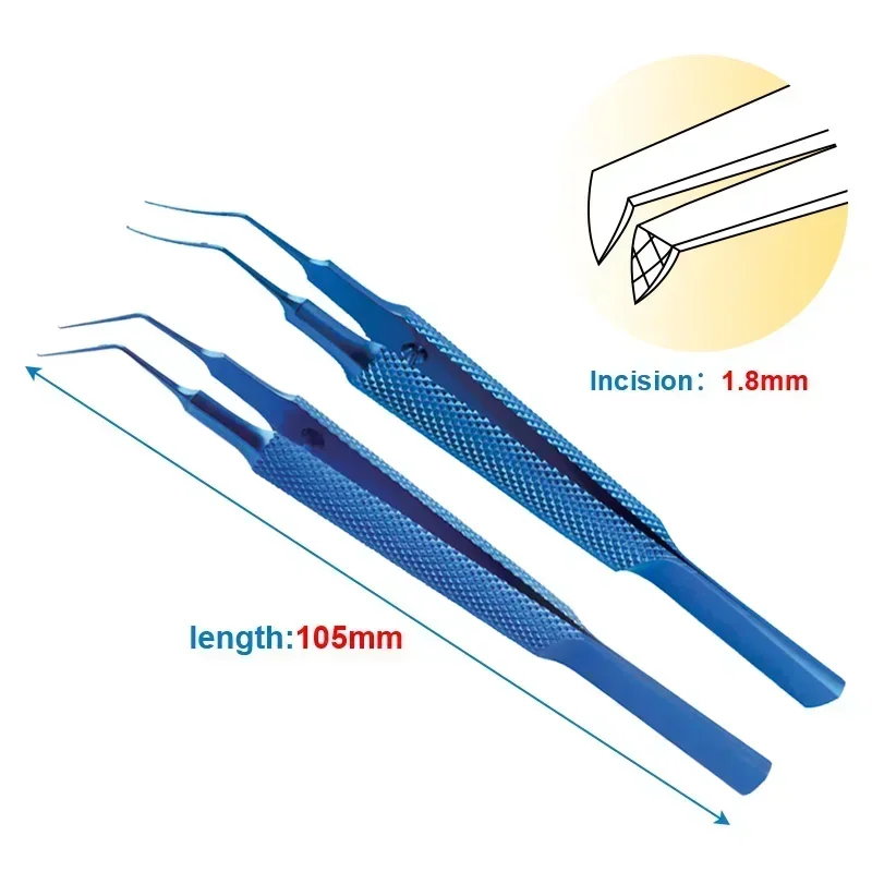 1.8mm Incisions Capsulorhexis Forceps 1.8mm Incisions Forceps Ophthalmics Eye Instruments Titaniums Alloys