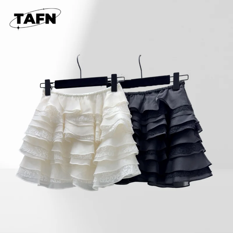 Jupe patineuse taille haute pour femmes, Mini jupe fluide décontractée, Look polyvalent, AJ1603