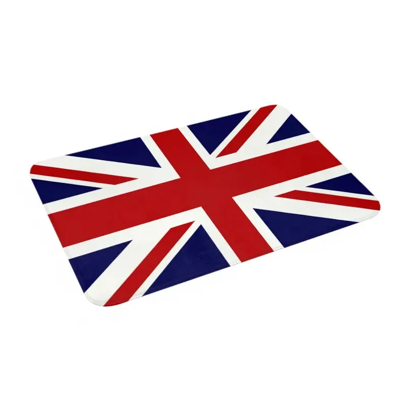VIKAMA Modern Minimalist Union Jack Flannel Rug Living Room Anti-Slip, Wear-Resistant, Stain-Resistant Bedroom Floor Mat