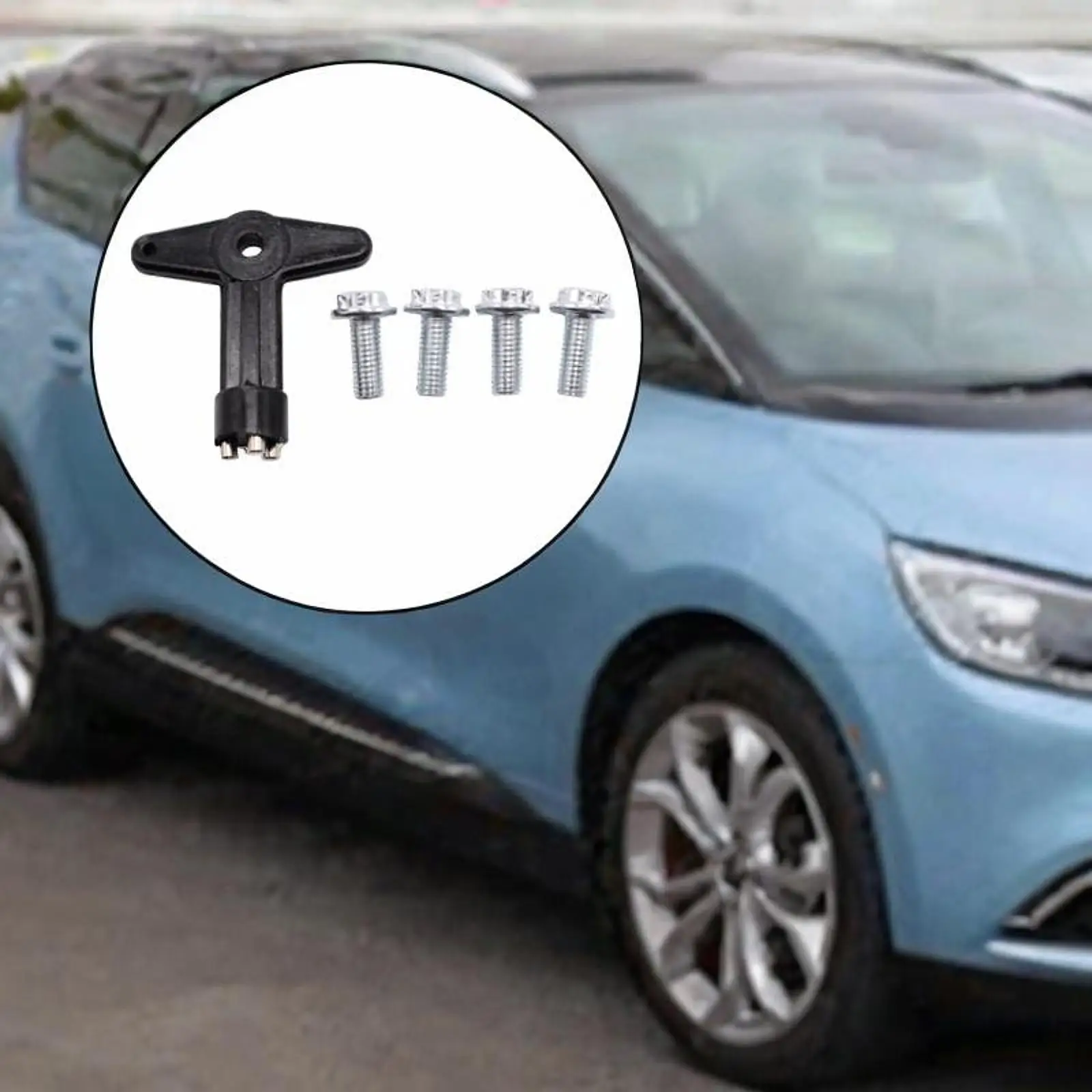Pernos de tornillos de tapa central de rueda de aleación con llave 7700422600   Reemplazo premium para Renault Laguna MK1 Kangoo MK1 Megane MK1 MK2
