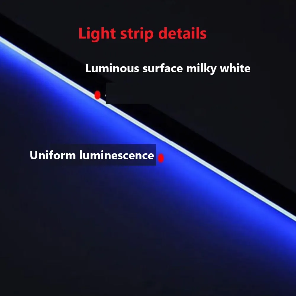 Car Interior Atmosphere Lights 9(6) in 1 RGB Hidden Acrylic Strip Symphony Atmosphere Lamps with APP Control DC12V/USB 5V. - view 5